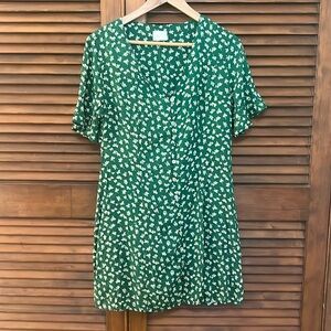 Green floral sundress